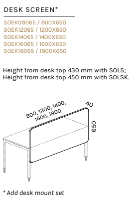 MEASUREMENTS (height 650mm)