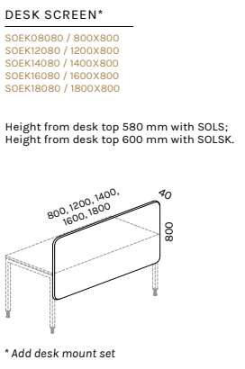MEASUREMENTS (height 800mm)