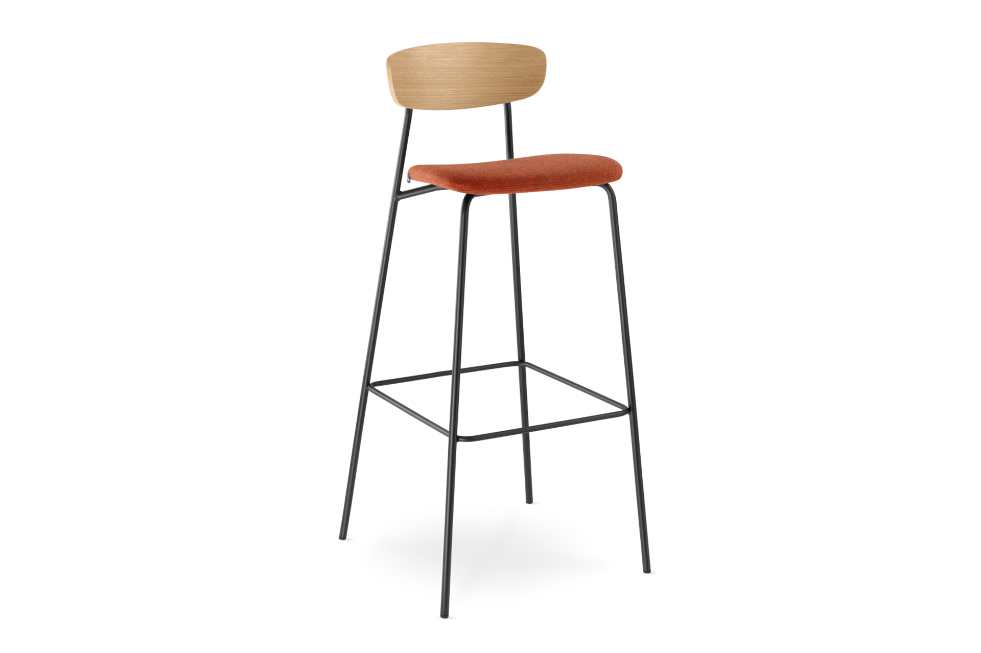 TRIVI 128 bar stool with backrest