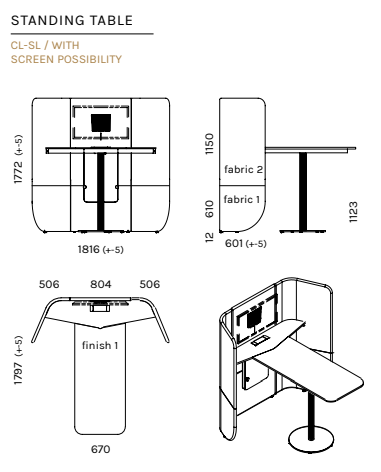 STANDING DESK (with TV-mount)